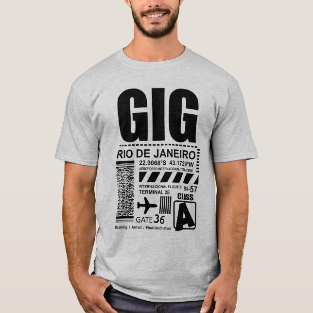 T-shirt Aéroport Rio de Janeiro GIG (Devant)