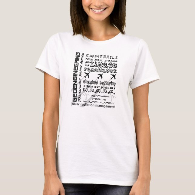T-shirt Aérosols de toxique de chemtrails de (Devant)