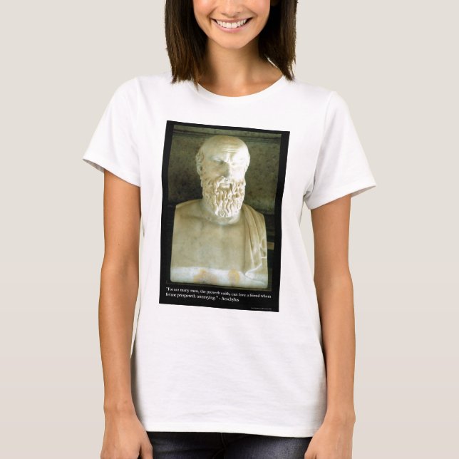 T-shirt Aeschylus "Proverb Saith" Citation Cadeaux Tee - s (Devant)