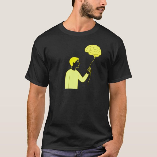T-shirt Aesthetic Brain Balloon • Funny Overthinking Art (Devant)