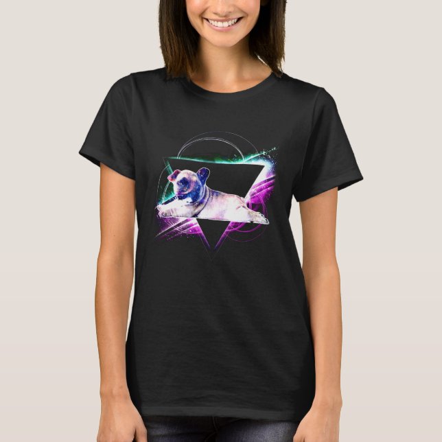 T-shirt Aesthetic Galaxy French Bulldog (Devant)