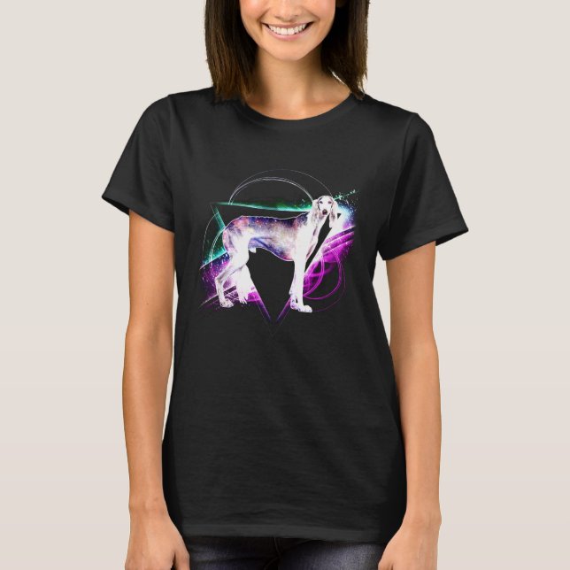 T-shirt Aesthetic Galaxy Saluki (Devant)