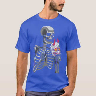 T-shirt Aesthetic Japanese Hannya Mask Skeleton Demon Yoka