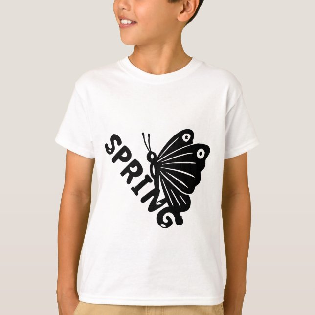 T-shirt  Aesthetic Spring Butterfly Minimalist Graphic (Devant)
