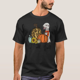T-shirt Affaire Y'all Bedlington Terrier Leopard Pumkin