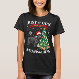 T-shirt Affenpinscher Arbre de Noël Affenpinscher Père Noë