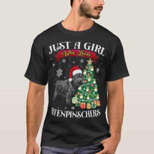 T-shirt Affenpinscher Arbre de Noël Affenpinscher Père Noë