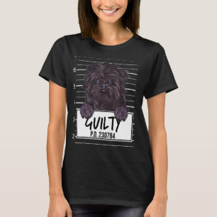 T-shirt Affenpinscher Mugshot Chien Coupable