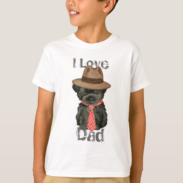 T-shirt Affenpinscher Papa (Devant)