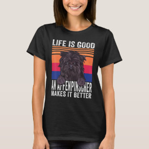 T-shirt Affenpinschers Rend Votre Vie Bonne Vintage