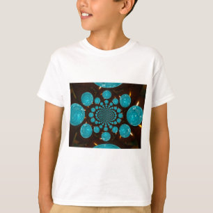 T-shirt Affichage éclatant des lumières cyanes Kaleidoscop