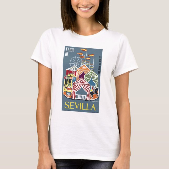 T-shirt Affiche 1960 de festival de l'Espagne Séville (Devant)