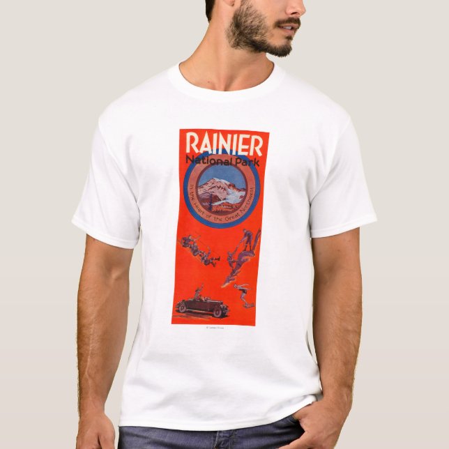 T-shirt Affiche 2 de la publicité du mont Rainier (Devant)