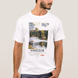 T-shirt Affiche britannique de la Tamise de château de