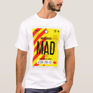T-Shirt Affiche de Bagages de l'Aéroport de Madrid