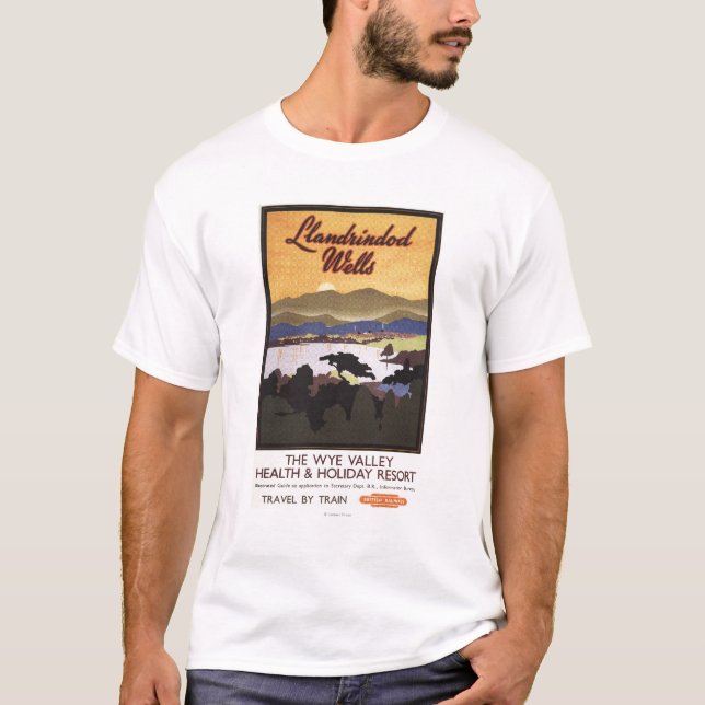 T-shirt Affiche de British Rail de station de vacances de (Devant)