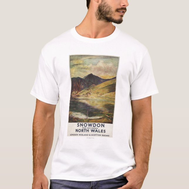 T-shirt Affiche de chemin de fer de Mountain View de (Devant)