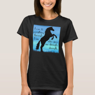 T-shirt affiche de cheval de 4h13 de Philippiens de vers