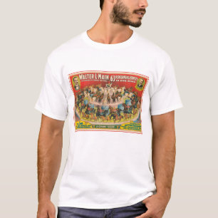 T-shirt Affiche De Cirque De 63 Chevaux En Une Seule Cercl