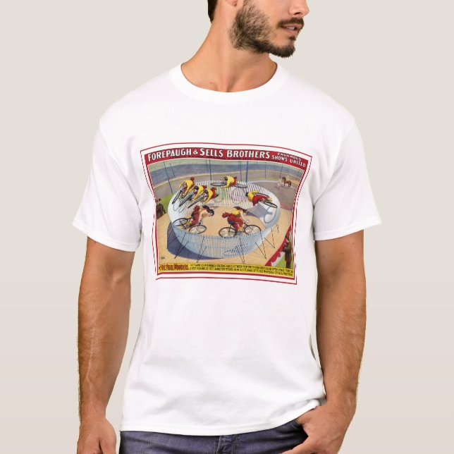 T-shirt Affiche De Cirque Des Sept Gaynells Vélos D'Équita (Devant)