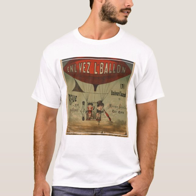 T-shirt Affiche De Cirque Française De Deux Artistes En Aé (Devant)