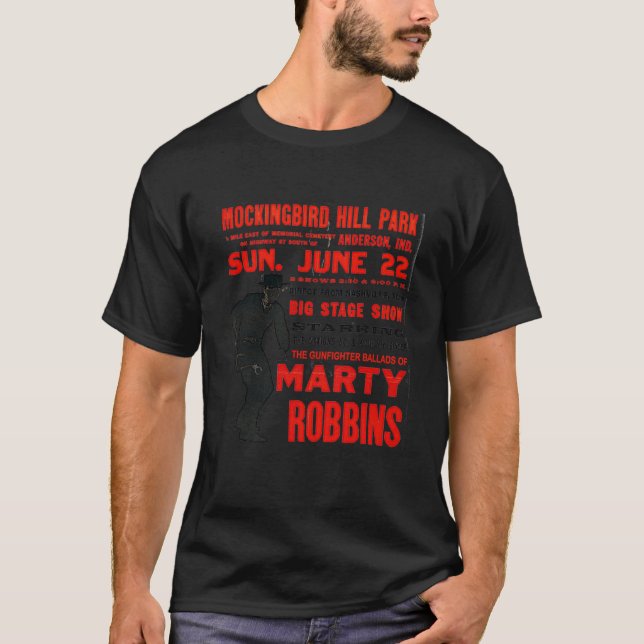 T-shirt Affiche de concert de Marty Robbins (Devant)