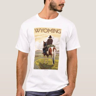 T-shirt Affiche de cowboy et de voyage de