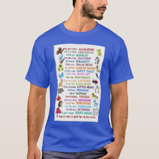 T-shirt Affiche de famille d'animaux drôles