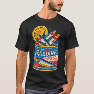 T-shirt Affiche de filets de sardines