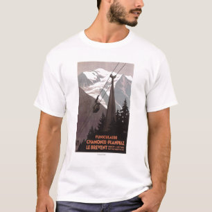 T-shirt Affiche de funiculaire de Funiculaire Le Brevent