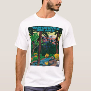 T-shirt Affiche de la publicité d'île de Vancouver