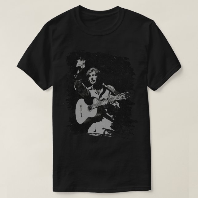T-shirt Affiche de Leonard Cohen Retro (Design devant)