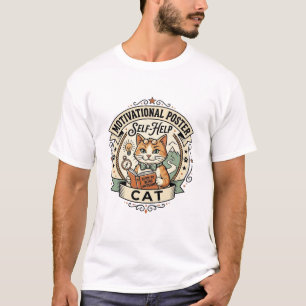 T-shirt Affiche de motivation pour s'aider Chat Affiche de