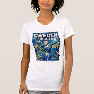 T-shirt Affiche de Nations de Striker de Skeleton de Socce