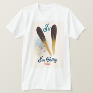 T-shirt Affiche de ski de style vintage Sun Valley Idaho