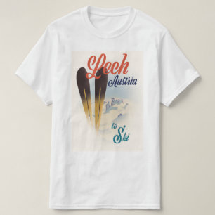 T-shirt Affiche de ski Lech Austria