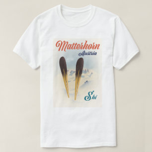 T-shirt Affiche de ski Matterhorn Autriche.