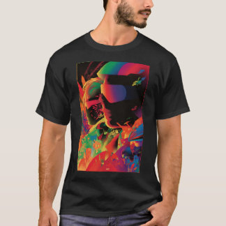 T-shirt Affiche de style néon, années 80