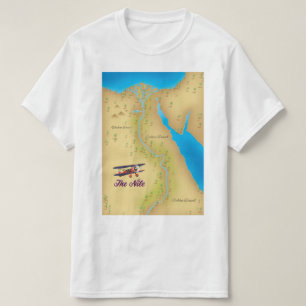 T-shirt affiche de style vintage du Nil