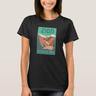 T-shirt Affiche de vacances de style rétro du parc nationa