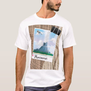 T-shirt Affiche de vacances de volcan de Montserrat