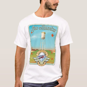 T-shirt Affiche de vol de style vintage 50's Voir l'Amériq