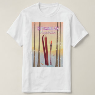 T-shirt Affiche de voyage à ski Chymbulak Kazakhstan