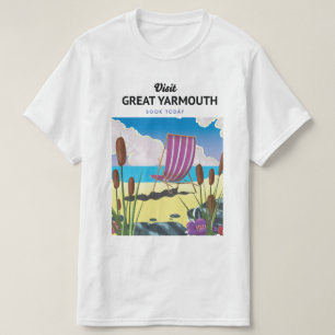 T-shirt Affiche de voyage au bord de la mer à Great Yarmou