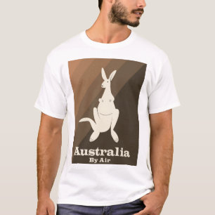 T-shirt Affiche de voyage Australie By Air Kangaroo.