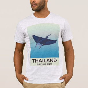T-shirt Affiche de voyage aux îles Phi Phi en Thaïlande