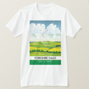 T-shirt Affiche de voyage dans les Yorkshire Dales.