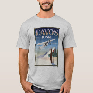 T-shirt Affiche de voyage de Davos Suisse