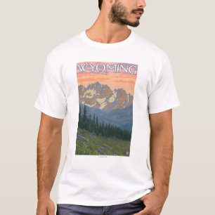 T-shirt Affiche de voyage de FlowersWyomingVintage de