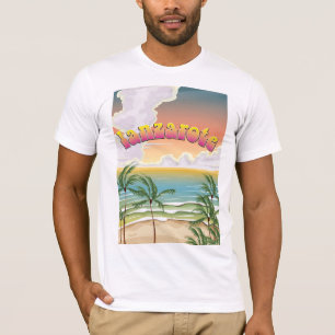 T-shirt Affiche de voyage de la plage de Lanzarote